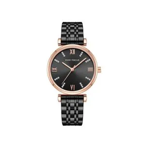 Mini Focus Women's Quartz Watch Stainless Steel 0335 Black