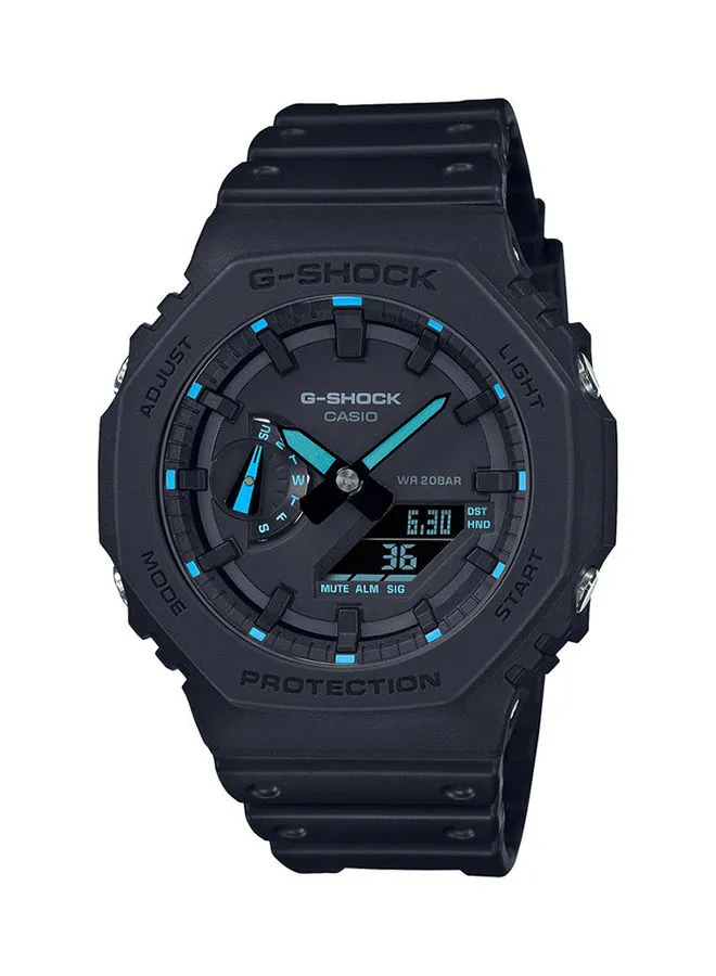 G-SHOCK Men's Resin Strap Round Shape Analog & Digital Wrist Watch GA-2100-1A2DR - 45mm - Black