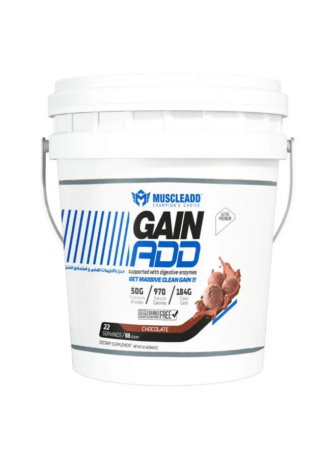 MuscLEADD Muscle Add Gain Add-22Serv.-5.44Kg- آيس كريم شوكولاتة