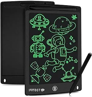 Iambot LCD Writing Tablet 8.5 Inch,Drawing Board,Erasable Reusable Writing Pad, Educational Writing Board for Kids and Adults at Home, School and Office (Multi)