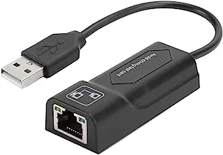 محول USB إيثرنت ، USB 2.0 إلى RJ45 Gigabit Ethernet Internet Adapter متوافق مع MacBook / for Samsung / for Dell / for HP / Asus / for Lenovo / لأجهزة الكمبيوتر المحمولة وأجهزة الكمبيوتر المكتبية ، إلخ