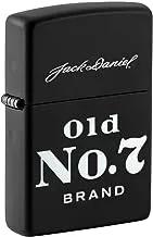 Zippo 49823 218 Jack Daniels Black Matte Windproof Lighter, Black Matte Old No 7