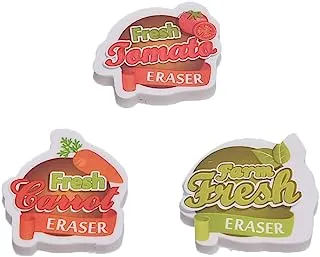 YaTai YT-1198 High Quality Printed Soft Eraser Fruit Shape Set of 3 Pcs - Multi Color