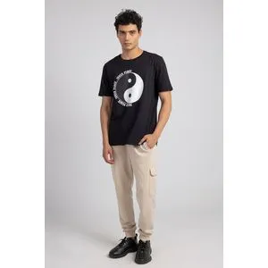 ASTK Men Round T-Shirt RELAXED - YIN AND YANG Print