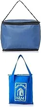 Vota portable thermal bag small navy blue + Aldi thermal blue lunch bag