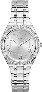 ساعة GUESS - GW0033L1 - نسائية - فضية مرصعة بالكريستال - ميناء فضي - أرقام رومانية