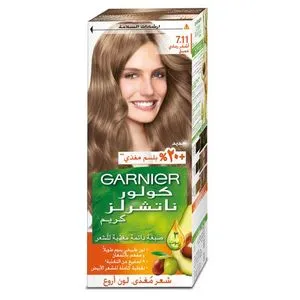 Garnier صبغة شعر كولور ناتشورالز كريم دائم للشعر - 7.11 أشقر رمادي عميق