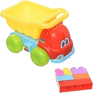 Generic Plastic Puzzle Blocks Game And Small Truck To Create Different Shape For Kids - Multicolor