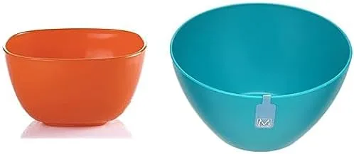 M-Design Eden Basics Plastic Bowl - Orange + Lifestyle soup bowl 15 cm - teal