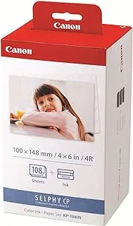 Canon Color Ink Paper Set, KP-108IN for Selphy CP910 - CP810 Photo Printer