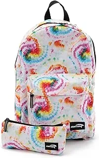 Mintra Unisex Printed School Bags 3 Pocket With Laptop Pocket+ Pencil Case -Lollipop Swirl (45 X 32 X 16 Cm)