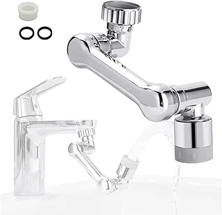 HASTHIP® Swivel Faucet Extender, 1080° Rotatable Multifunctional Extension Faucet, Universal Sink Water Aerator, 2 Mode Splash Nozzle Filter Extension, Can Be Used for Bathroom Sink, Kitchen Sink