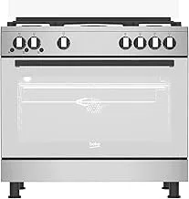 Beko Cook Master I Gas Cooker - 5 Burners - 90 cm - With Oven 111 Liters - Gas Grill - Cooking And Cooling Fan - Stainless - GGR 15115 DX NS