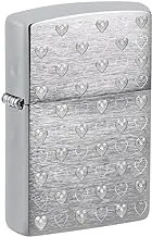 Zippo AE179649 200 Muli Heart Brushed Chrome Windproof Lighter