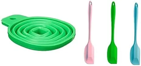 MT Silicone Funnel - Green + MT Silicone Serving Tool - Mauve