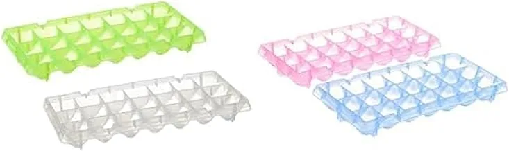 Dieshibingge plastic ice mold set 21 slots, made in china green and white + Dieshibingge plastic ice mold set 21 slots, made in china pink and blue