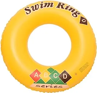 Generic Neoprene Circle Swimming Pool Inflatable Float With Letters Design For Swimming - Yellow