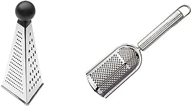 Pedrini Gadget Pyramid Grater, Stainless Steel, Silver + PEDRINI Grater(Mini),Dual Purpose S.Steel