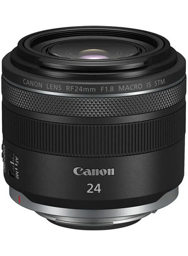 عدسة كانون برايم واسعة الزاوية Rf24Mm F1.8 ماكرو باللون الأسود STM