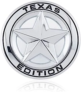 Dsycar 3D Metal Chrome TEXAS EDITION Star Emblem Diameter 3