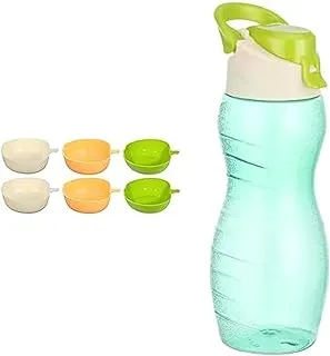 Weiner blast plastic urinal set - 6 pieces - assorted colors + Weiner blast plastic water bottle - colors vary