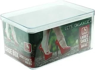 Pioneer 889Rs Let'S Organize Shoe Box For Ladies For High Heel Shoe-3 Durable Materials For Long Term Use - Clear