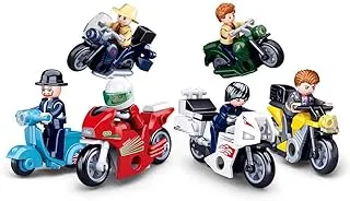 Sluban Town-Motorcycle Blocks 1 Pc, Assorted 6 Shapes 6+