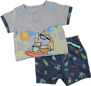 Elsayaad Boys printed short sleeve & shorts Pajama Set