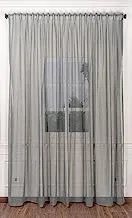 Airdot Plain linen sheer Curtains Color dark grey-1Panel 300cmX280cm