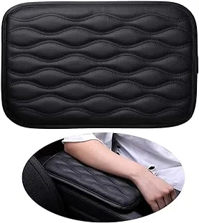 pengxiaomei Car Armrest Pad, Black Car Center Console Cover Waterproof Center Console Pad Car Armrest Seat Box Cover Protector for Most Vehicle, SUV, Truck, Car