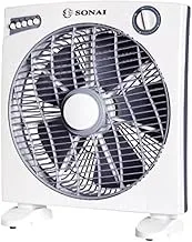 Sonai Box Fan 14 With Timer, 3 speed settings, 120 min timer,70 Watt-MAR-3014WT