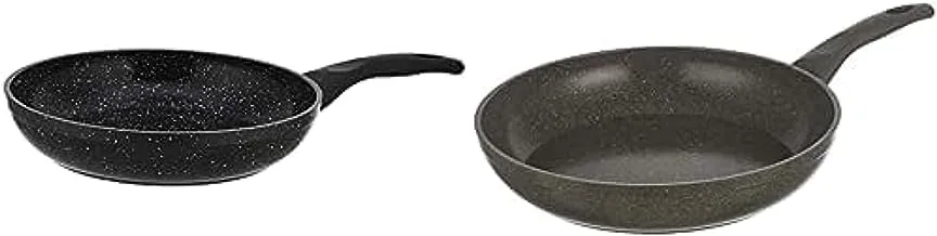 Top Chef Granite Frying Pan,Eco product,Size 24 - Black + Top Chef Granite Frying Pan,Eco product, Size 28 - Grey