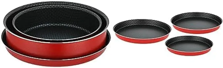 Oven trays set 2 pieces size 22-26 with pizza 28 color red + 24-26-30 Trueval Pizza oven tray set 3 pieces Sizes