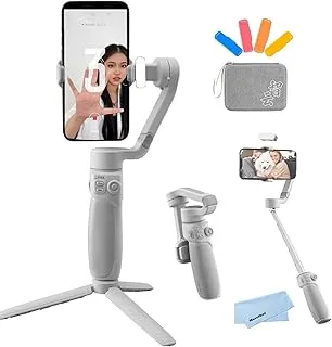 Zhiyun Smooth Q4 Combo Smartphone Gimbal Stabilizer with Fill Light, 3-Axis Phone Gimbal, Extension Rod Design, Portable and Foldable, Vlogging Stabilizer, YouTube TikTok Video, for Android and iPhone