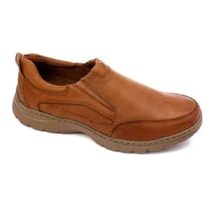 Activ Round Toecap Stitched CasualShoes - Caramel Brown