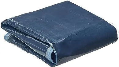 Generic Waterproof Blanket Cover To Protect The Clothes With LargeTranspert Window To See The Content Inside - Navy Baby Blue