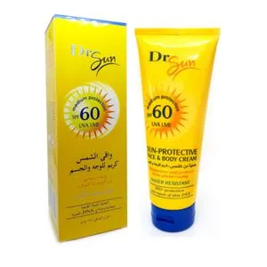 كريم الحماية من الشمس سكين دكتور مقاوم للماء - عامل حماية من الشمس SPF 60 UVA/UVB - 170 جم