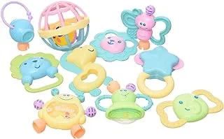 Generic Plastic Rattels Box With Different Shapes For Kids Set Of 10 Pieces - Multi Color