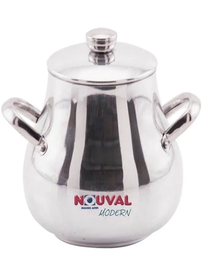 NOUVAL Aluminium Beans Pot With Stainless Steel Handles Silver