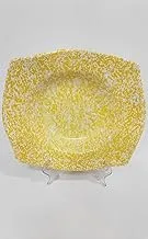 Pure 136172 Melamine Granite Large Square Food Service Plate For Home And Restaurant - Yellow