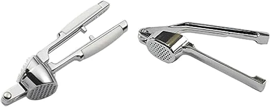 GARLIC PRESS, SELF CLEANING + GARLIC PRESS IN ALUMINIUM