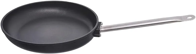 AMT Gastroguss Round frying pan 32 cm, height 5 cm, with steel handle, Black