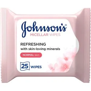 Johnson's Cleansing Facial Micellar Wipes For Normal Skin - 25 Wipes