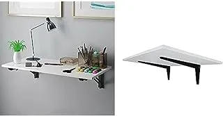 Bundle Of Wall mounted folding desk 120 x 60 cm white x black + Home gallery wall mounted folding drop leaf desk 120 x 60 cm white