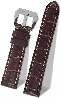 20mm Leather Strap with Samsung Galaxy Watch 4 - Brown