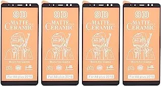 Ceramic 9D Non breakable Screen Protector With Anti Fingerprint And Black Edges For Samsung Galaxy A8+ (2018) 6.0