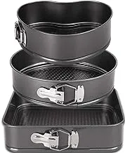 TOPZONE 3 Piece Detachable Cake Pan Set for Baking, Round Cake Pan, Baking Pan with Detachable Base (8/9/10 Inch)