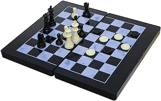 3 In 1 Plastic Board Game Chess Checkers And Backgammon With Different Shapes For Kids - Multi Color