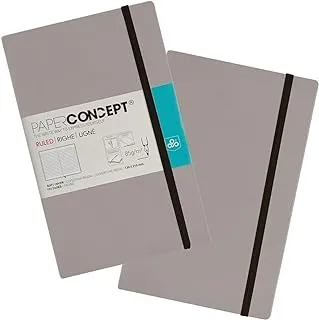 OPP PAPER CONCEPT 13 x 21 cm Soft Cover Executive Notebook - Paste Colors - Light Gray