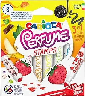 Carioca 42988 Scented Stamp Markers 3 In 1 Color Perfume Stamps - Multi Color